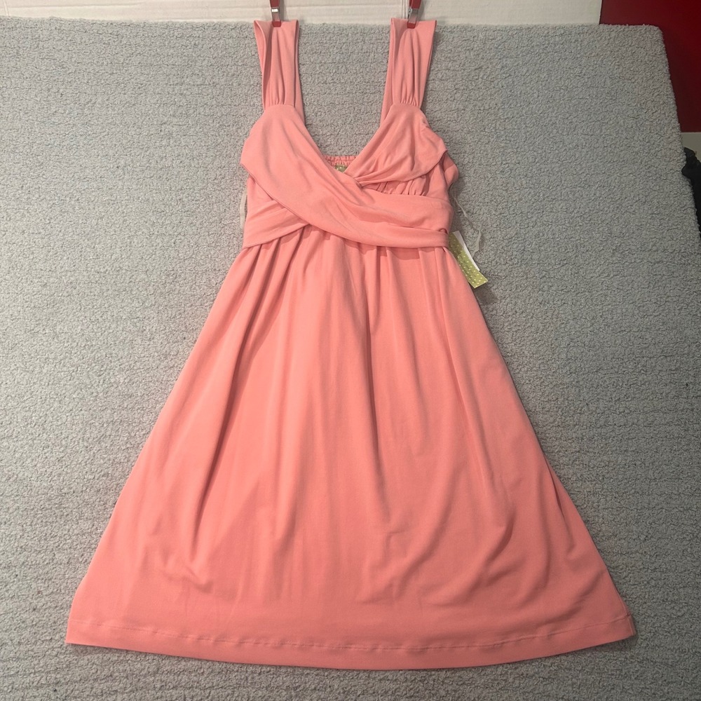 Johnny Martin Dress Empire Waist S Pink Y2K Coquette Balletcore Vintage‎ 2004